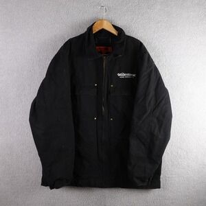 CornerStone‎ CSJ50 Mens Duck Cloth Work Jacket Black Milestone Logo XL
